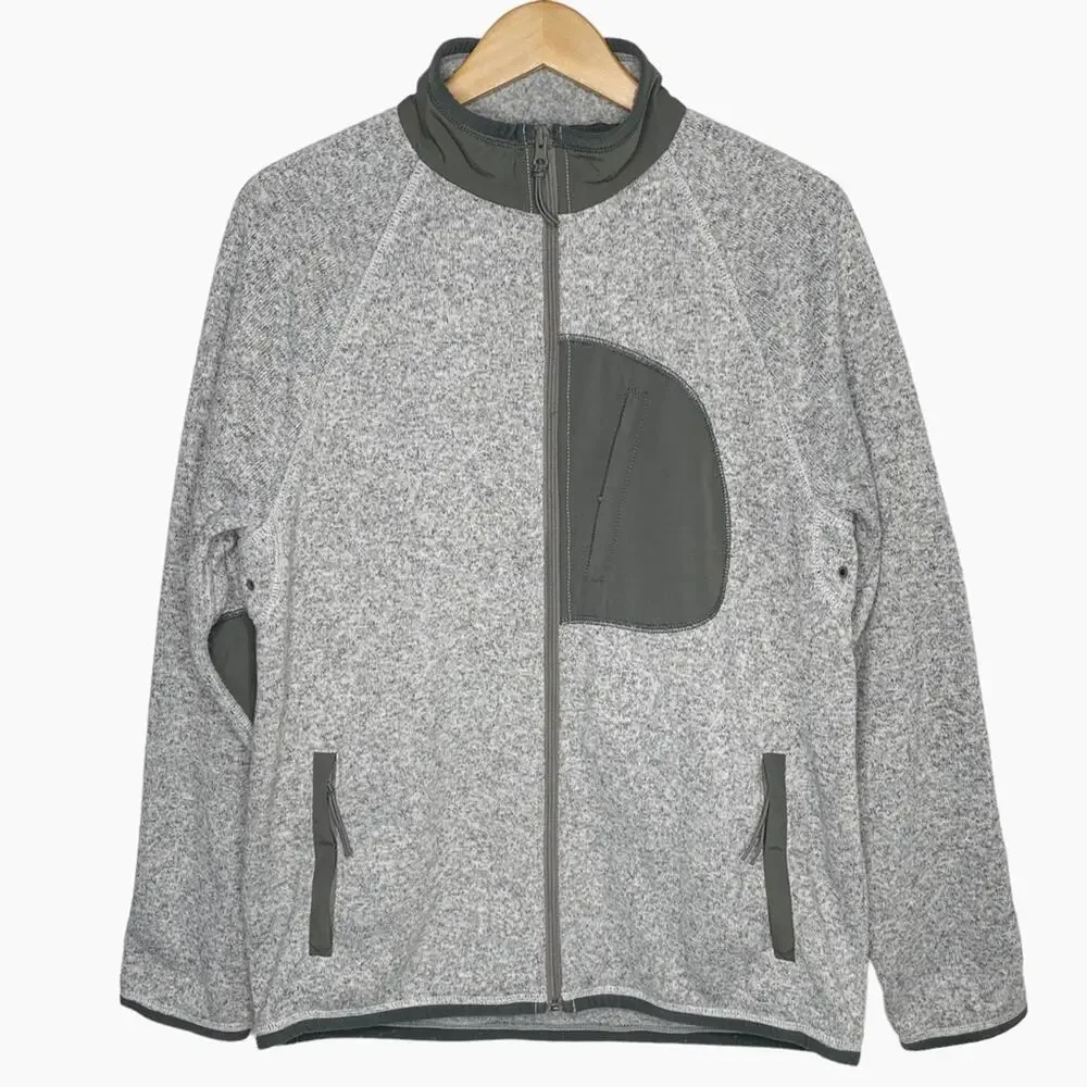 J. Crew Classic Fit Full Zip Fleece Sweater Jacket size Large